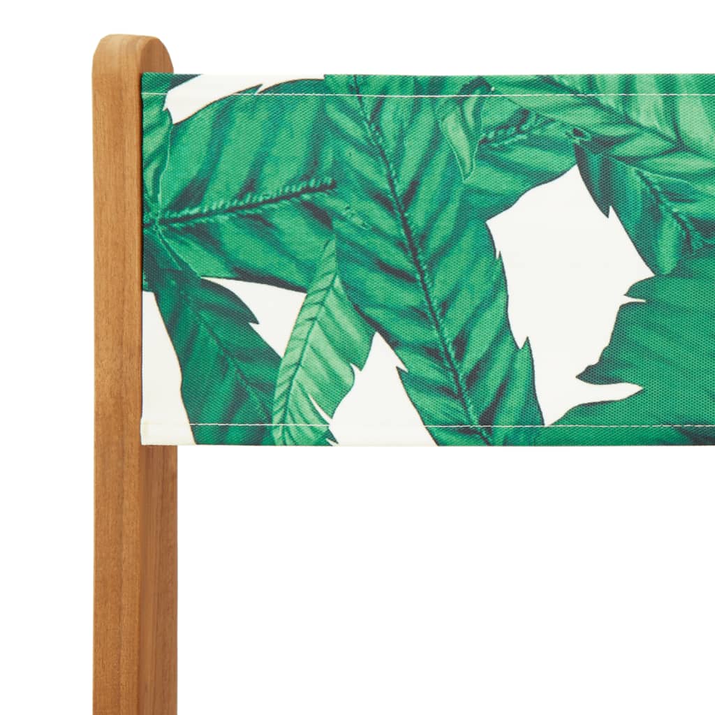 Set Pranzo da Giardino 5 pz Foglie in Tessuto e Legno Massello | homemem39