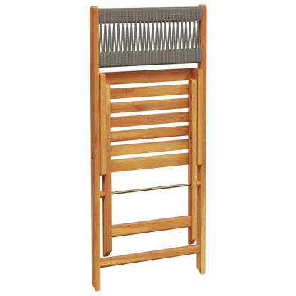 Set da Pranzo da Giardino 5 pz Polipropilene e Legno Massello | homemem39