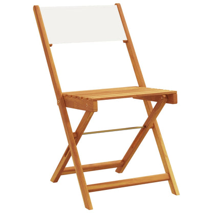 Set Pranzo da Giardino 5pz Crema in Tessuto e Legno Massello | homemem39