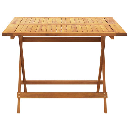 Set Pranzo da Giardino 5 pz Beige in Tessuto e Legno Massello | homemem39