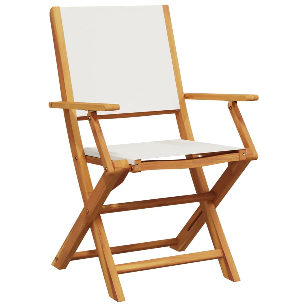 Set da Bistrot 3pz Bianco Crema in Tessuto e Legno Massello | homemem39