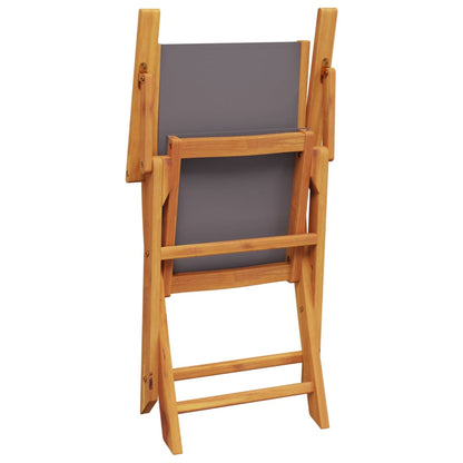 Set da Bistrot 3pz Antracite in Tessuto e Legno Massello | homemem39