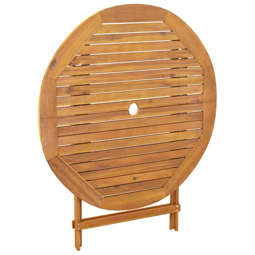 Set Pranzo da Giardino 5 pz Nero Polipropilene e Legno Massello | homemem39