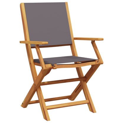 Set Pranzo da Giardino 5pz Antracite Tessuto e Legno Massello | homemem39