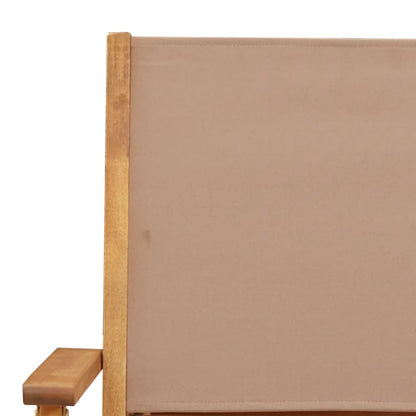 Set da Pranzo da Giardino 5 pz Tortora Tessuto e Legno Massello | homemem39