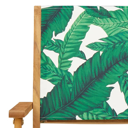 Set Pranzo da Giardino 5 pz Foglie in Tessuto e Legno Massello | homemem39