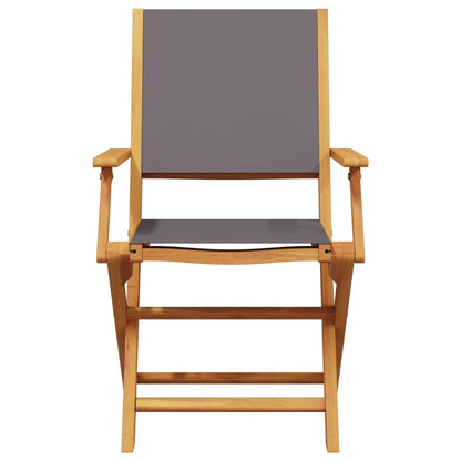 Set da Bistrot 3pz Antracite in Tessuto e Legno Massello - homemem39