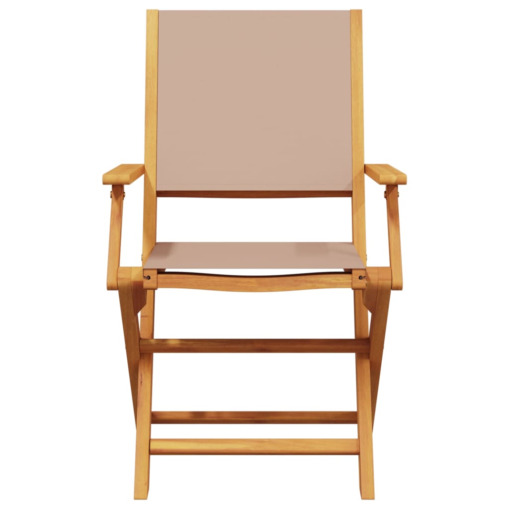 Set da Bistrot 3pz Tortora in Tessuto e Legno Massello | homemem39