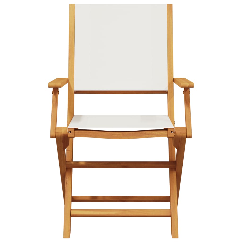 Set da Bistrot 3pz Bianco Crema in Tessuto e Legno Massello | homemem39