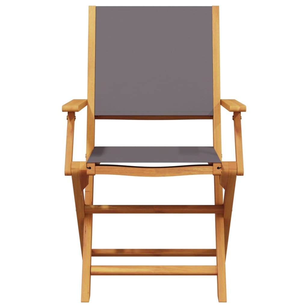 Set da Bistrot 3pz Antracite in Tessuto e Legno Massello - homemem39