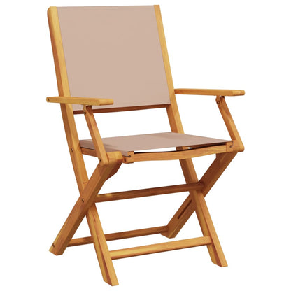 Set da Bistrot 3pz Tortora in Tessuto e Legno Massello | homemem39
