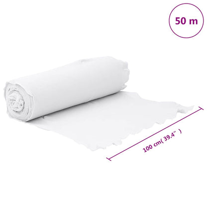 Membrana Geotessile Bianca 1x50 m in Fibra di Poliestere | homemem39
