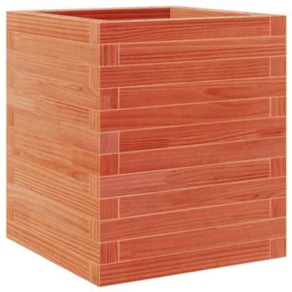 Fioriera Giardino Marrone Cera 40x40x46 cm Legno Massello Pino