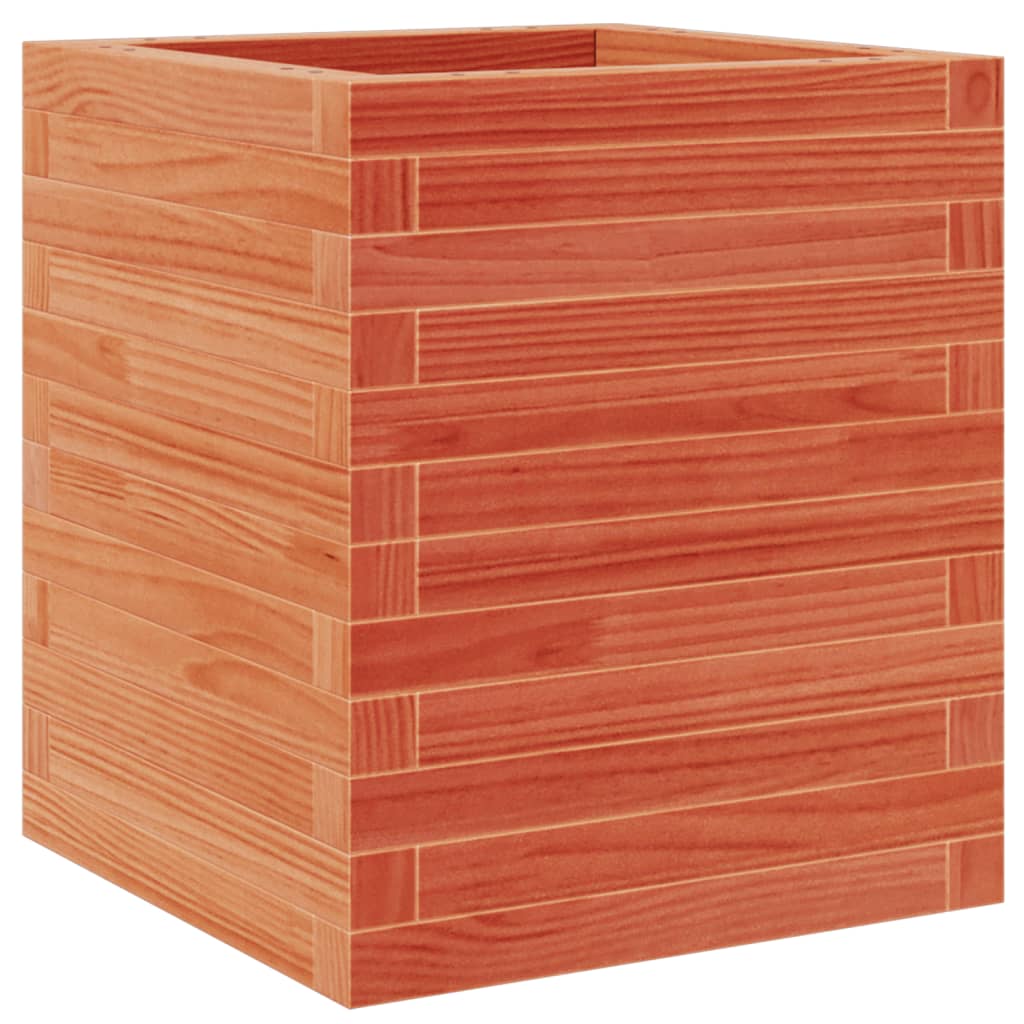 Fioriera Giardino Marrone Cera 40x40x46 cm Legno Massello Pino