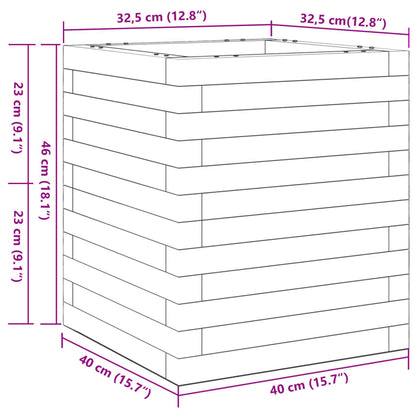 Fioriera da Giardino 40x40x46 cm in Legno Massello di Douglas | homemem39