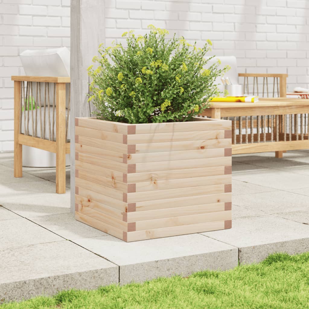 Fioriera da Giardino 50x50x46 cm in Legno Massello di Pino | homemem39