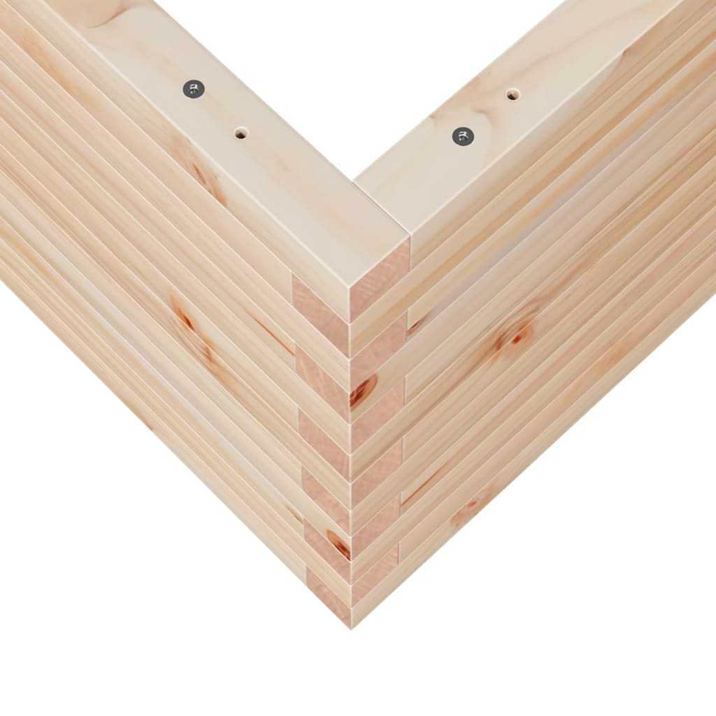 Fioriera da Giardino 50x50x46 cm in Legno Massello di Pino | homemem39