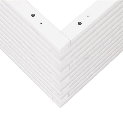 Fioriera da Giardino Bianca 50x50x46 cm Legno Massello di Pino - homemem39