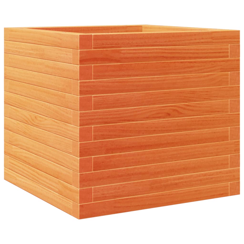 Fioriera Giardino Marrone Cera 50x50x46 cm Legno Massello Pino | homemem39