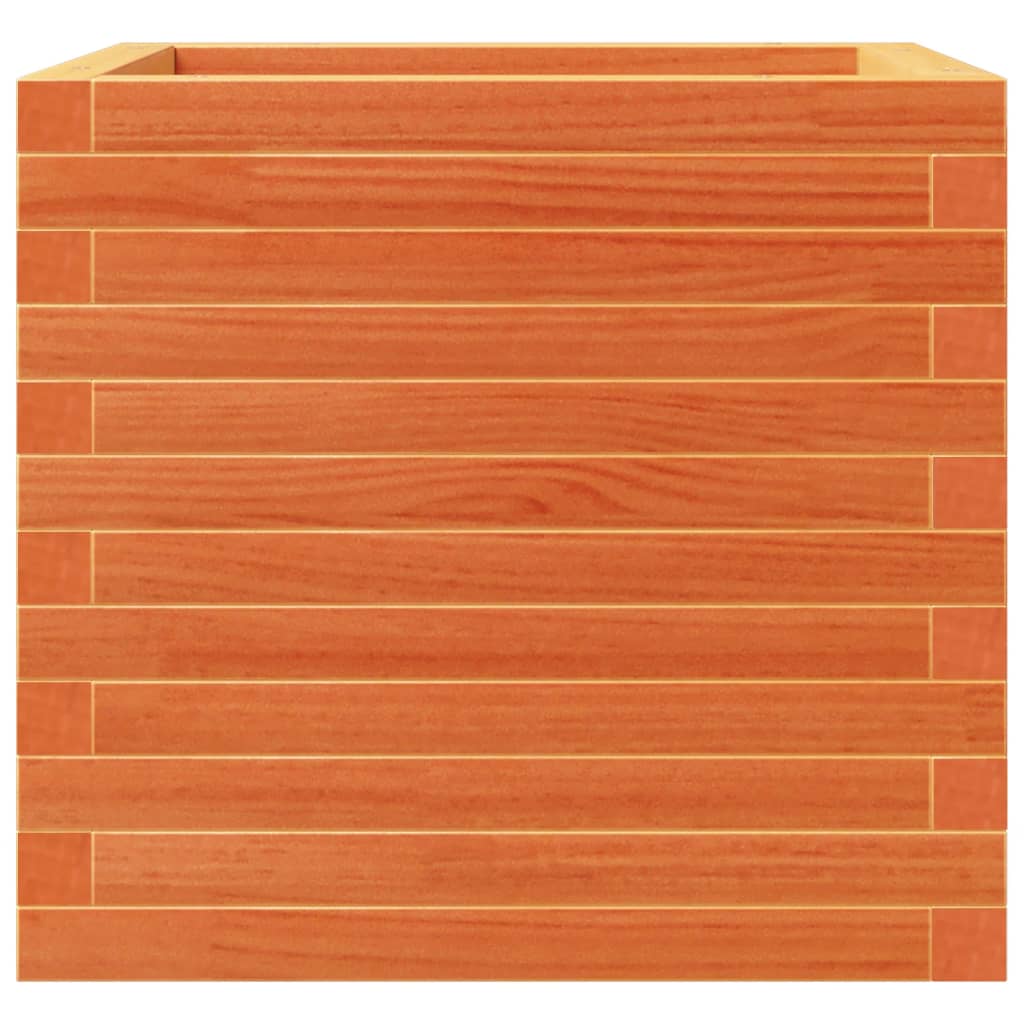 Fioriera Giardino Marrone Cera 50x50x46 cm Legno Massello Pino - homemem39
