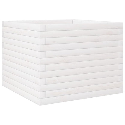Fioriera da Giardino Bianca 60x60x46 cm Legno Massello di Pino | homemem39