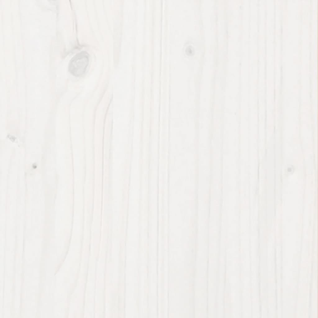 Fioriera da Giardino Bianca 60x60x46 cm Legno Massello di Pino | homemem39