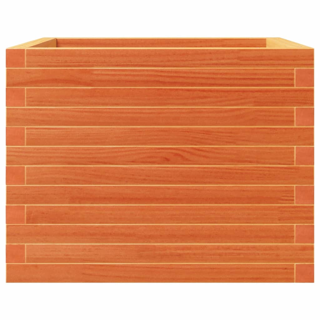Fioriera Giardino Marrone Cera 60x60x46 cm Legno Massello Pino | homemem39