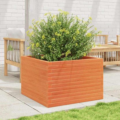 Fioriera Giardino Marrone Cera 70x70x46 cm Legno Massello Pino | homemem39