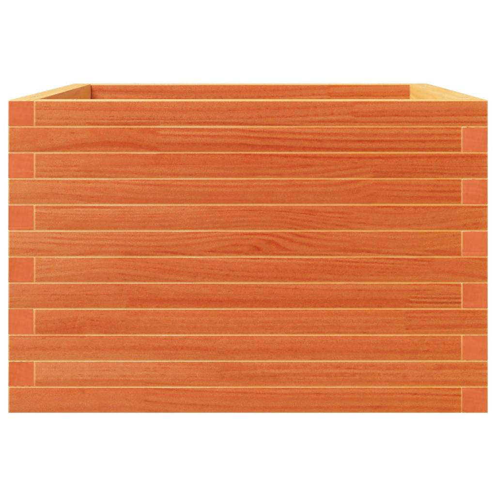 Fioriera Giardino Marrone Cera 70x70x46 cm Legno Massello Pino | homemem39