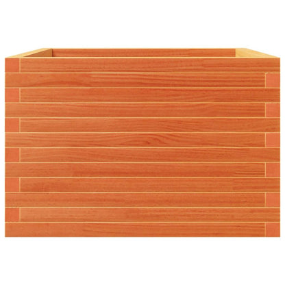 Fioriera Giardino Marrone Cera 70x70x46 cm Legno Massello Pino | homemem39