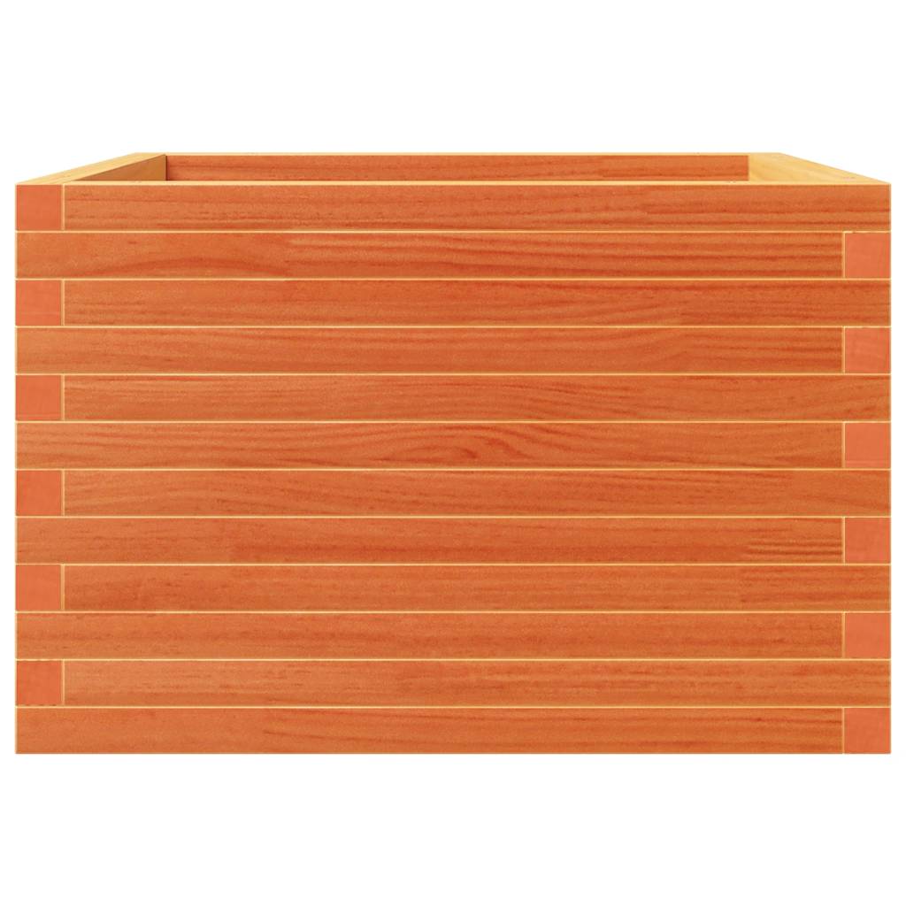 Fioriera Giardino Marrone Cera 70x70x46 cm Legno Massello Pino | homemem39