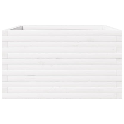 Fioriera da Giardino Bianca 80x80x46 cm Legno Massello di Pino | homemem39