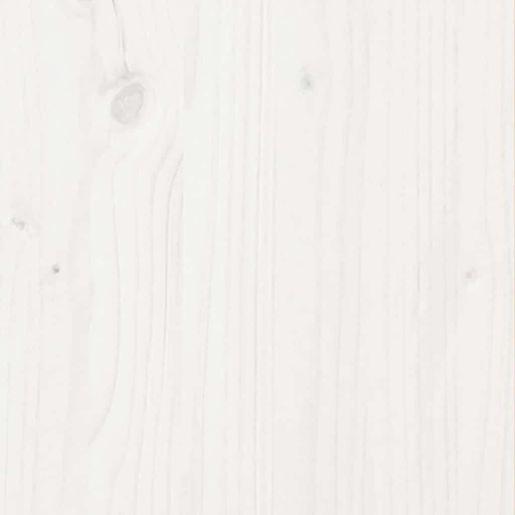 Fioriera da Giardino Bianca 80x80x46 cm Legno Massello di Pino | homemem39