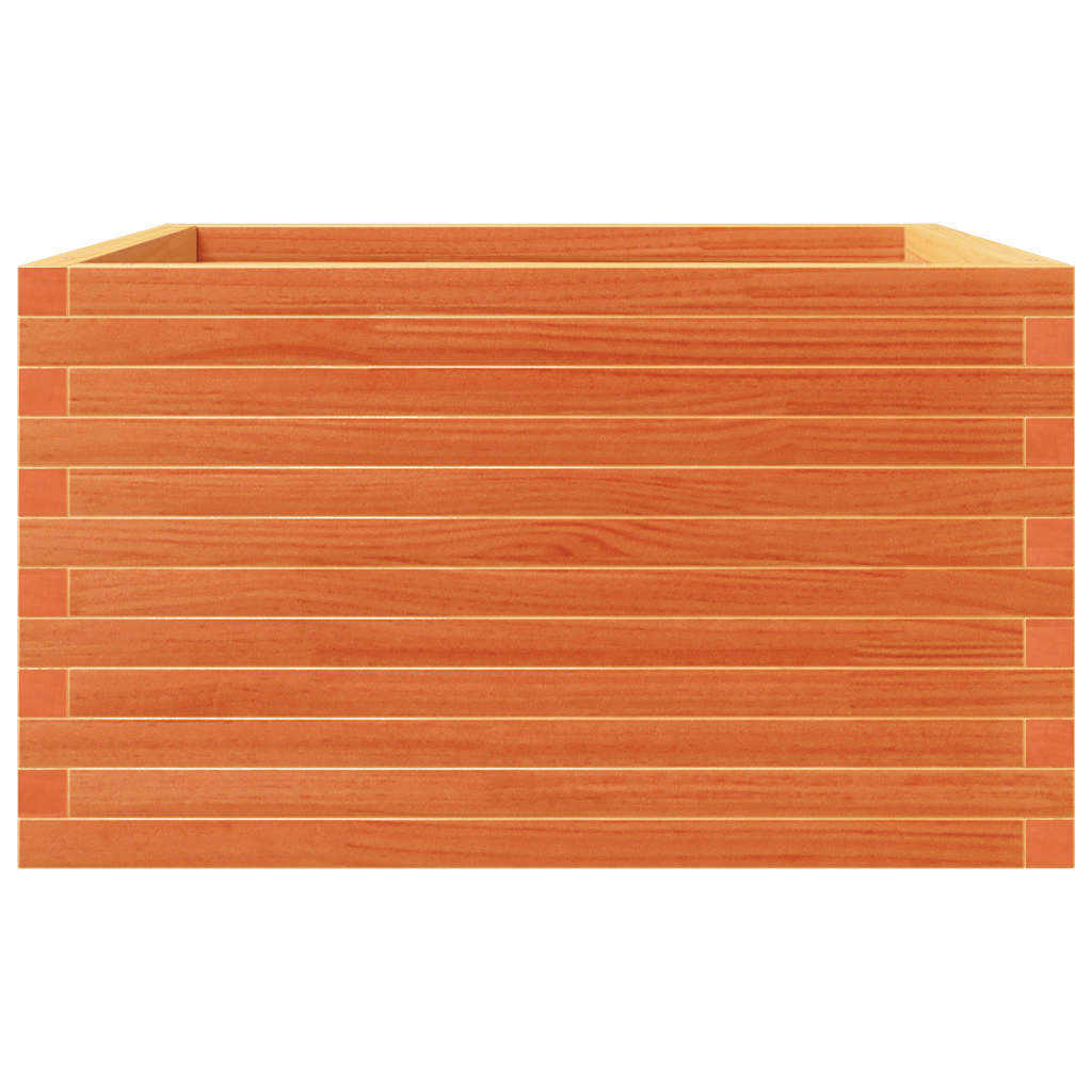 Fioriera Giardino Marrone Cera 80x80x46 cm Legno Massello Pino | homemem39