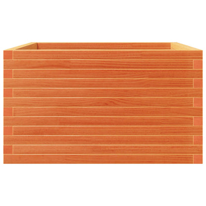 Fioriera Giardino Marrone Cera 80x80x46 cm Legno Massello Pino | homemem39
