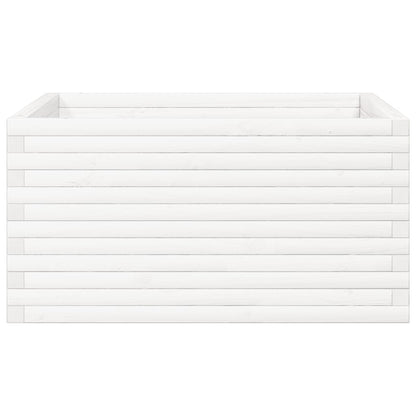 Fioriera da Giardino Bianca 90x90x46 cm Legno Massello di Pino - homemem39