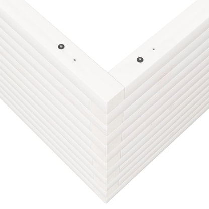 Fioriera da Giardino Bianca 90x90x46 cm Legno Massello di Pino - homemem39