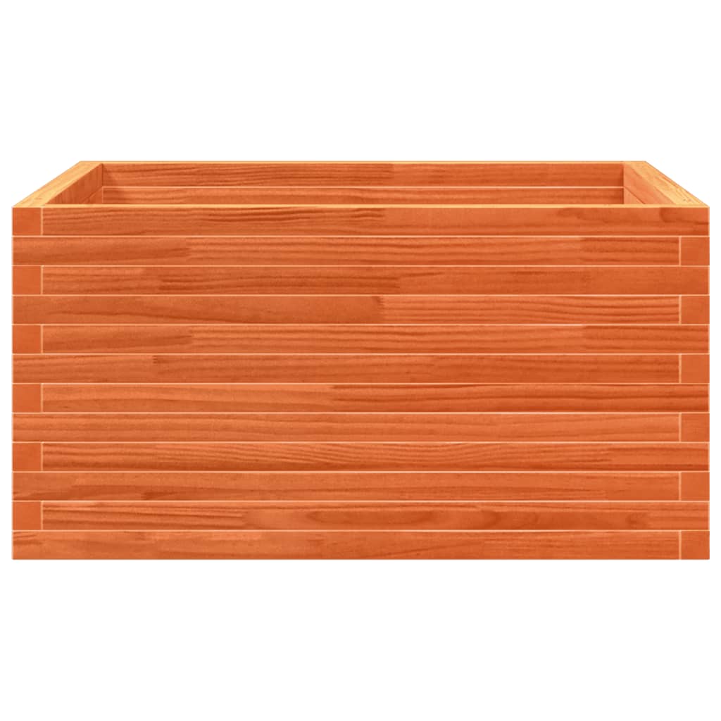 Fioriera Giardino Marrone Cera 90x90x46 cm Legno Massello Pino - homemem39