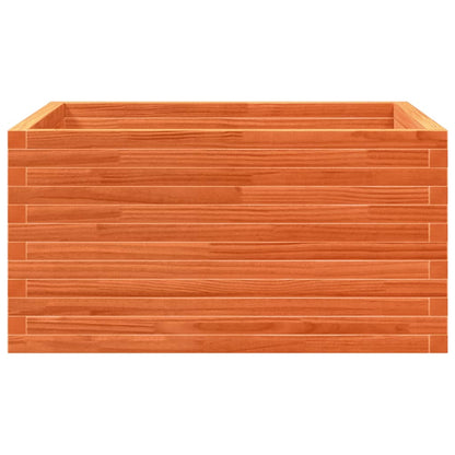 Fioriera Giardino Marrone Cera 90x90x46 cm Legno Massello Pino - homemem39