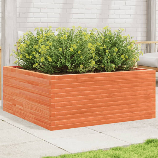 Fioriera Giardino Marrone Cera 110x110x46cm Legno Massello Pino | homemem39