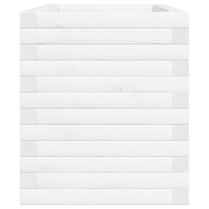 Fioriera da Giardino Bianca 70x40x46 cm Legno Massello di Pino - homemem39