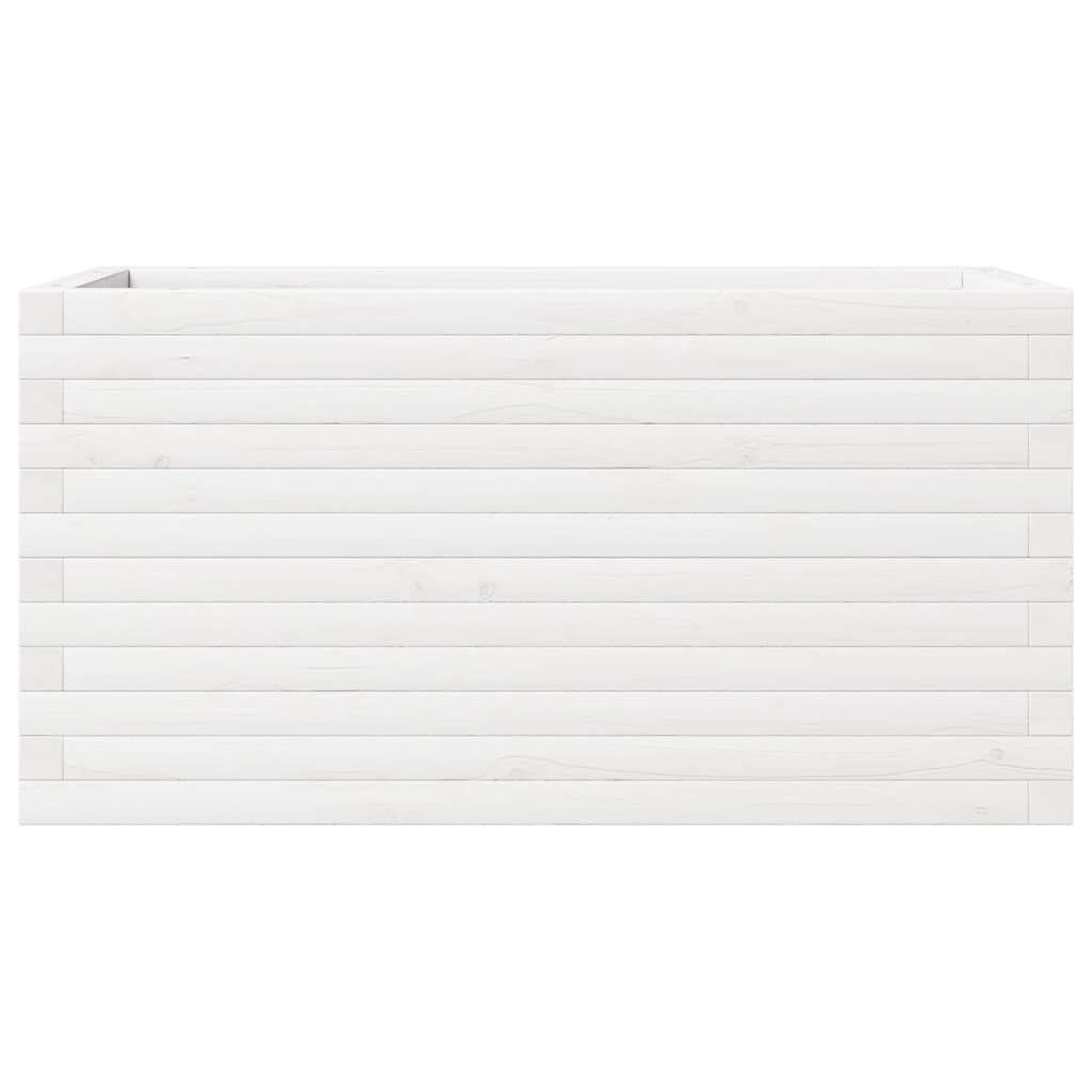 Fioriera da Giardino Bianca 90x40x46 cm Legno Massello di Pino - homemem39