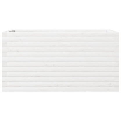 Fioriera da Giardino Bianca 90x40x46 cm Legno Massello di Pino - homemem39
