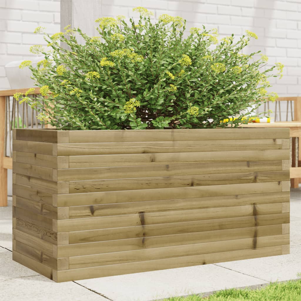 Fioriera da Giardino 90x40x46 cm in Legno di Pino Impregnato - homemem39