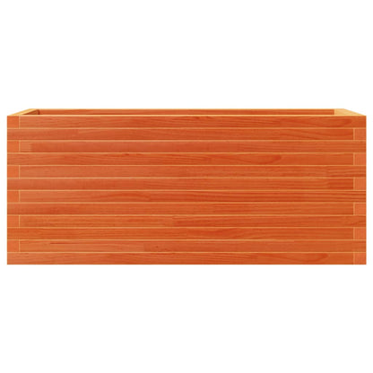 Fioriera Giardino Marrone Cera 110x40x46 cm Legno Massello Pino