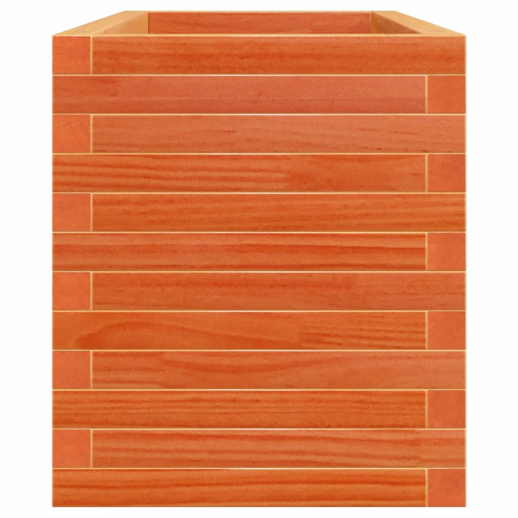 Fioriera Giardino Marrone Cera 110x40x46 cm Legno Massello Pino - homemem39