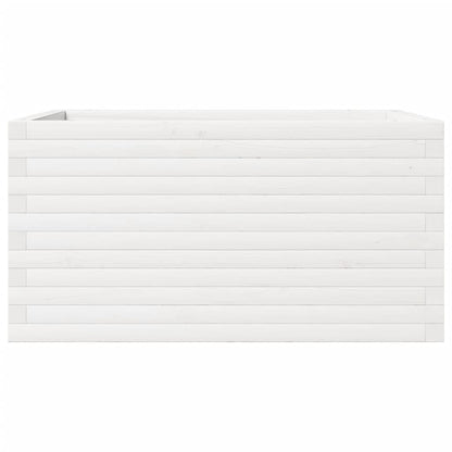 Fioriera da Giardino Bianca 90x60x46 cm Legno Massello di Pino - homemem39