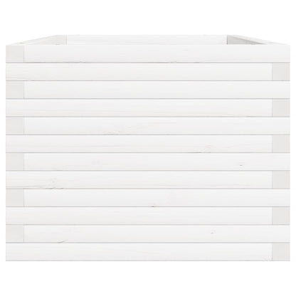 Fioriera da Giardino Bianca 90x60x46 cm Legno Massello di Pino | homemem39