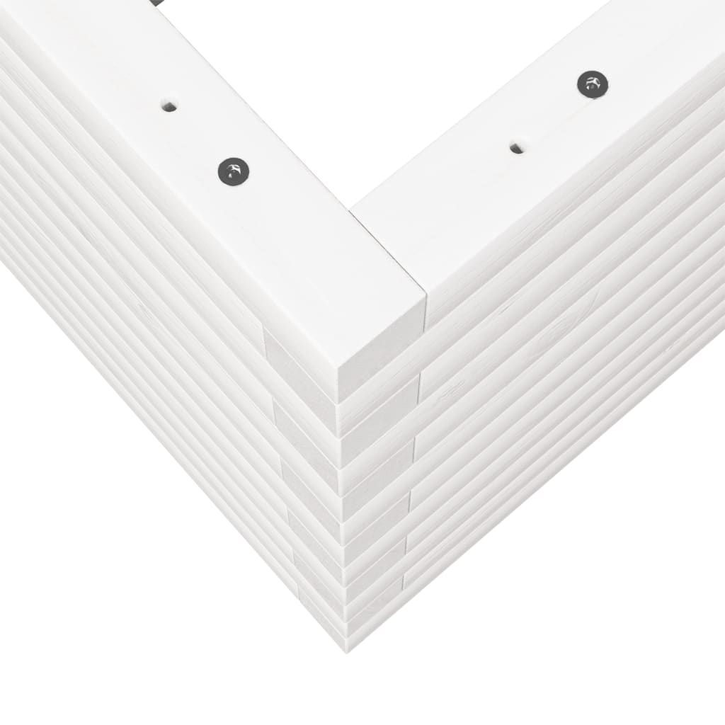 Fioriera da Giardino Bianca 90x60x46 cm Legno Massello di Pino - homemem39