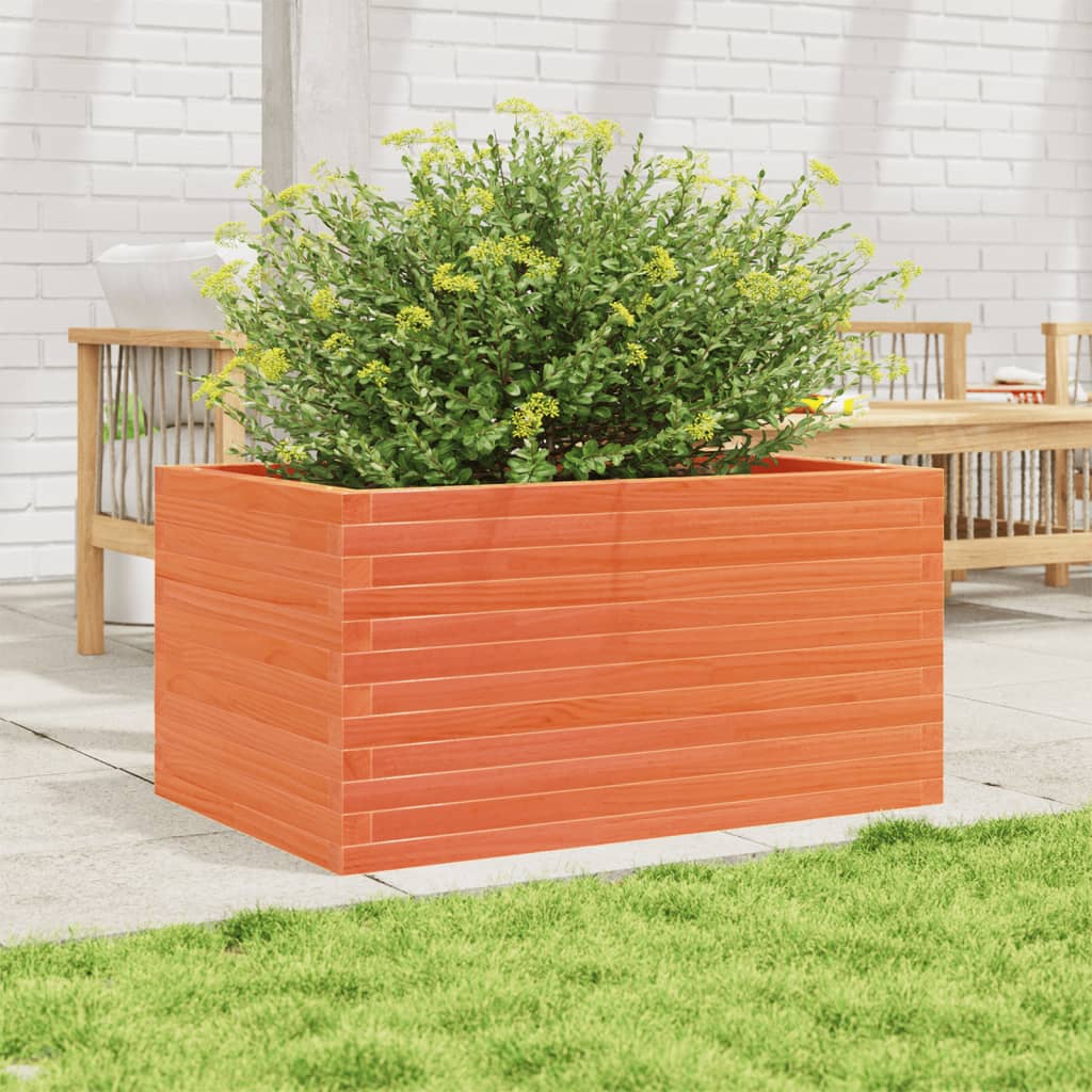 Fioriera Giardino Marrone Cera 90x60x46 cm Legno Massello Pino | homemem39